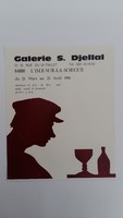 Affiche pour l'exposition <strong><em>Henry Lejeune</em></strong> , à la Galerie S Djellal(L'Isle-Sur-La-Sorgue) , du 23 mars au 23 avril 1984.